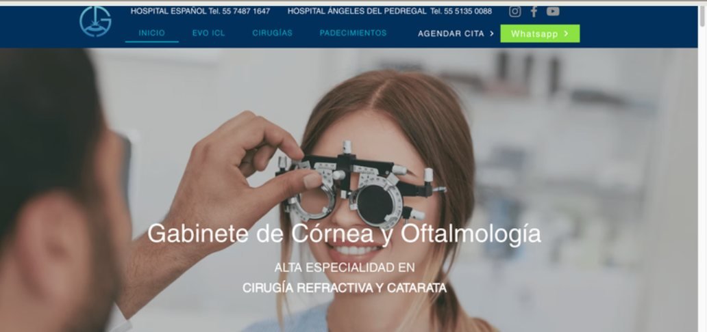Sitio web de Gabinete de Córnea